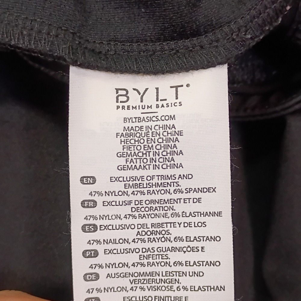 BYLT Premium Basics Everyday Pant Mens 34 Black Slim Fit Stretch Trousers - Picture 9 of 11
